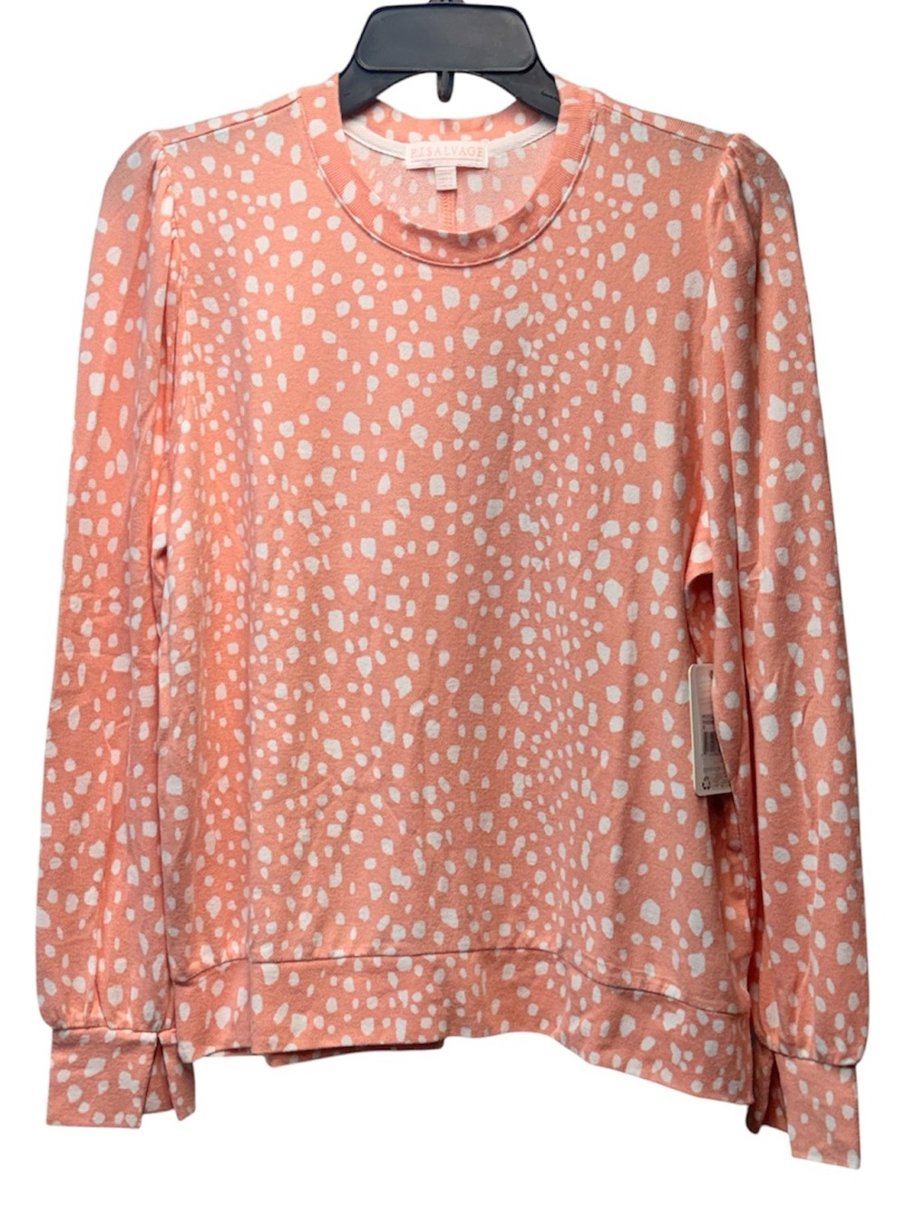PJ Salvage Womens Coral Crystal Cove Printed Long Sleeve Pullover top size small